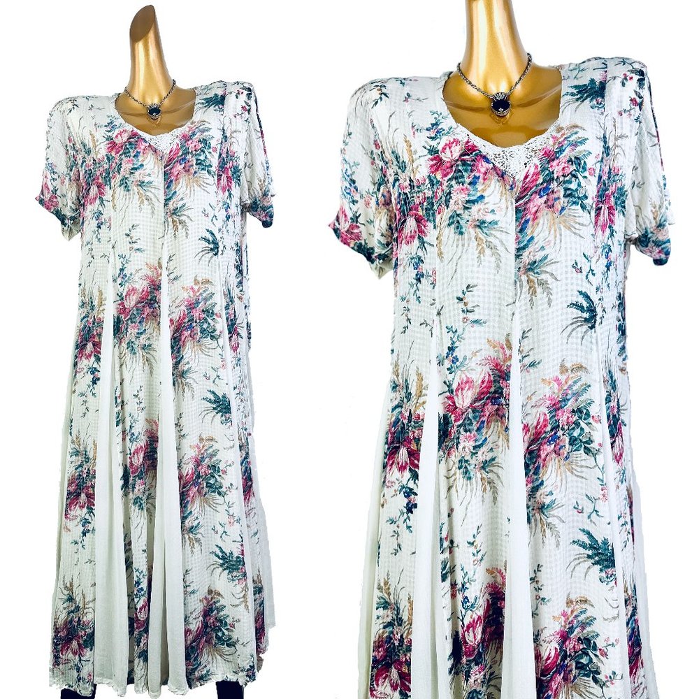 Vintage 90s floral grunge dress cottagecore sundress